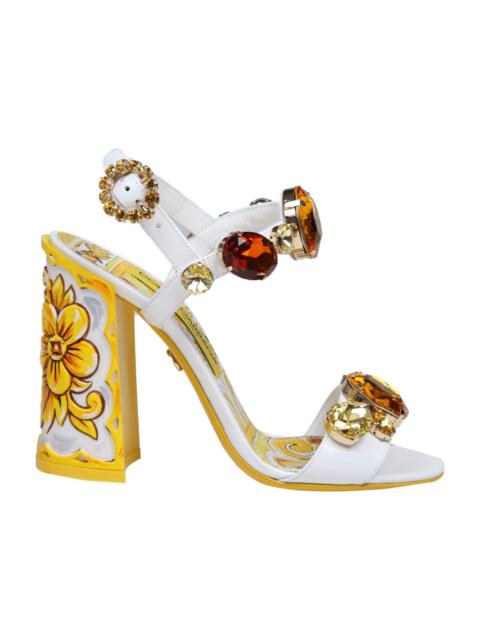 Keira Patent Sandal With Applied Stones
