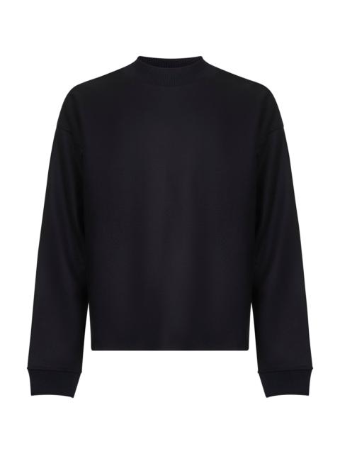 Jil Sander Blue wool jersey sweatshirt