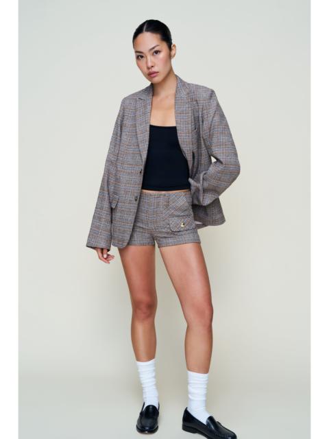 GUIZIO PENELOPE PATCH POCKET TARTAN SHORT