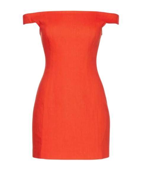 SIR. Elodie Off Shoulder Mini Dress in Poppy