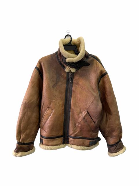 Other Designers Vintage - Vintage B3 Us Army Military Sherpa Leather Jacket