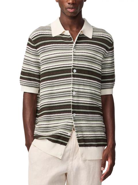 NN07 Nolan Regular Fit Polo Cardigan Short Sleeve Sweater