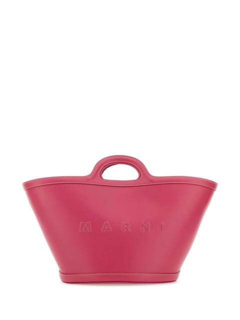 Marni Marni Women Dark Pink Leather Small Tropicalia Handbag