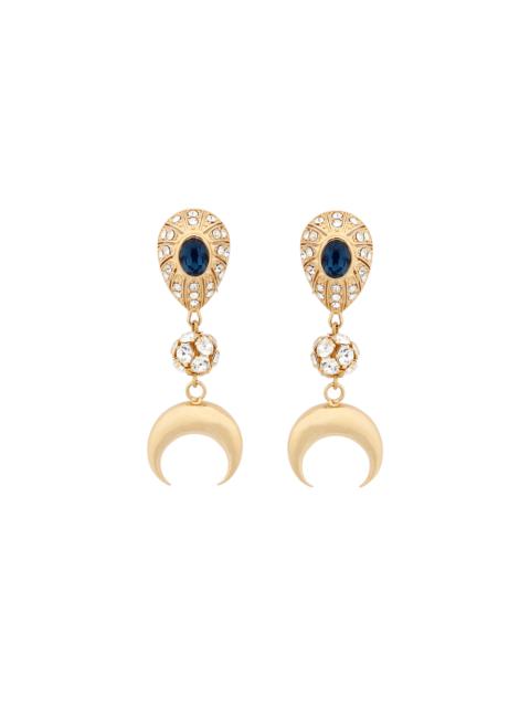 Marine Serre BLUE CRYSTALS & MOON EARRINGS