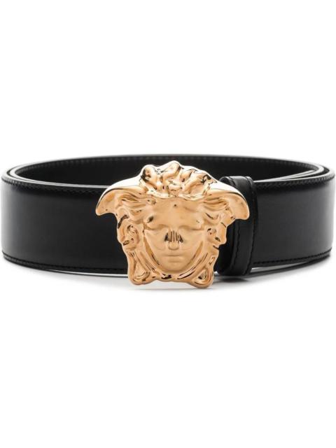 Versace Man Black Leather Belt With Gold Buckle Code: Dcu4140