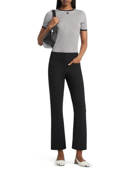 courrèges HOUNDSTOOTH CONTRAST T-SHIRT