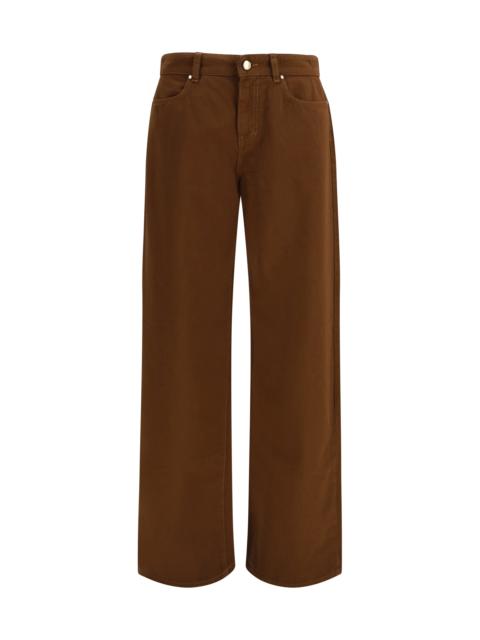 Max Mara Studio Max Mara Studio Baggy Pants In Pure Cotton Satin