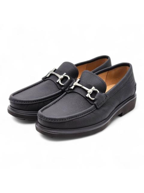FERRAGAMO Glasgow Calfskin Leather Loafers 7.5 EE US 8.5 Black $950