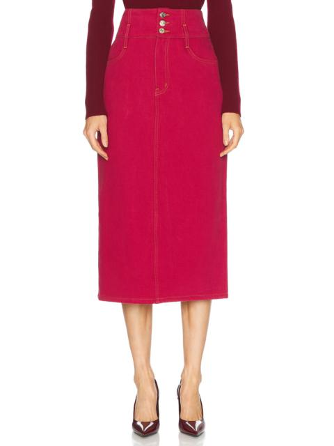 FRAME X Carolina Herrera Corset Midi Skirt