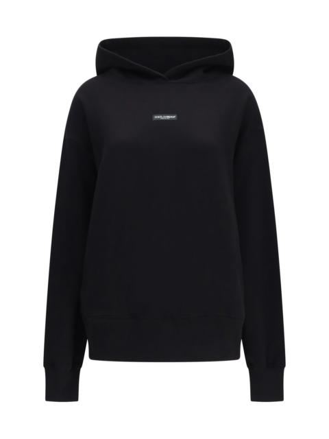 Dolce & Gabbana Dolce & Gabbana Cotton Hooded Sweatshirt Black Women