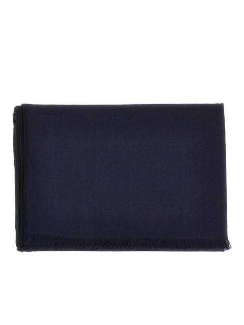 GUCCI Gucci Jacquard Silk Wool-blend Scarf Blue