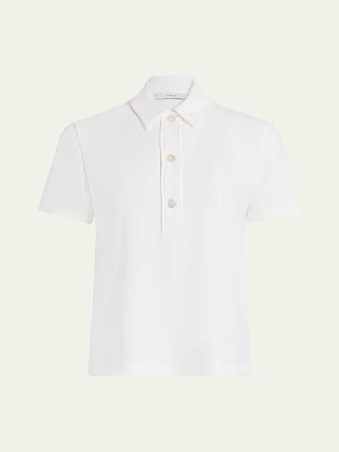 Vince Crepe Short-Sleeve Polo Shirt