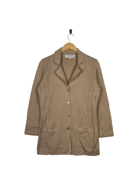 Burberry Burberrys of London Vintage Knit Blazer Jacket Wool Acrylic