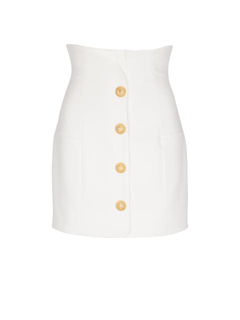 Balmain Double crepe tulip skirt with buttons