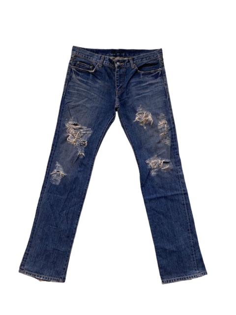 Junya Watanabe MAN JAPAN BRAND RICO ZIPPER LEG RIPPED JEANS DESIGN RIRI ZIPPER