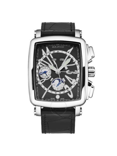 Other Designers deLaCour ViaLarga Chronograph Automatic Black Dial Men's Watch WAST1026-BLK