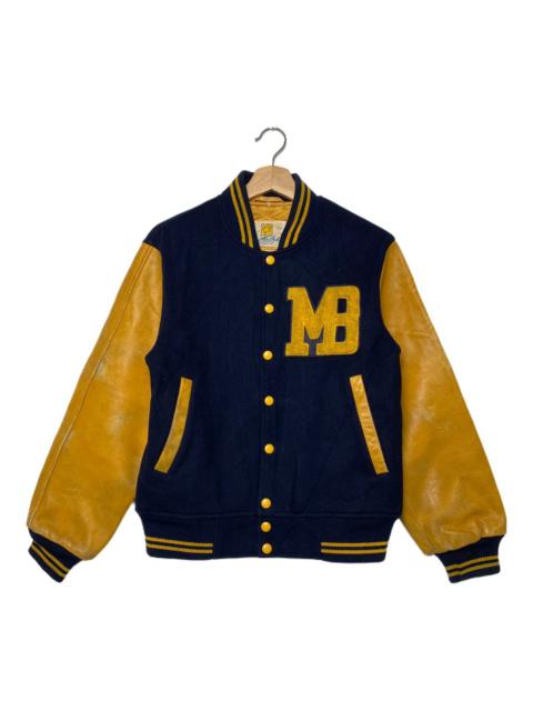 Other Designers Vintage Macbeth Varsity Leather Jacket