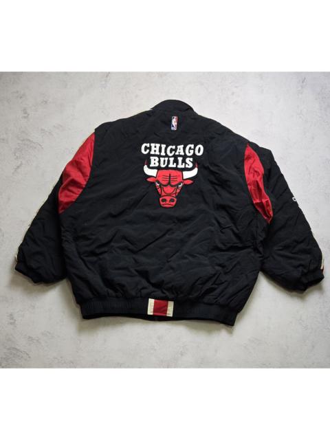 Other Designers Starter - Vintage 90s Chicago Bulls Zip Up Puffer NBA Jacket 4XL
