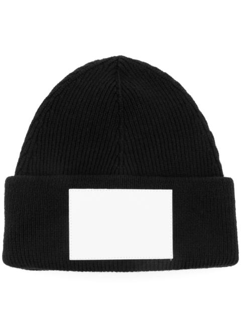 MM6 Maison Margiela numbers-motif knitted beanie