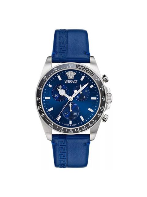 VERSACE Versace Greca Chrono Wave Chronograph Quartz Blue Dial Men's Watch VE0H00125