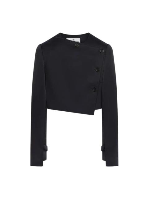 courrèges Oblique Satin Tailored Jacket