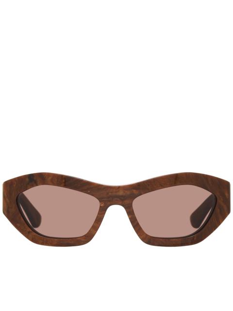 Bottega Veneta Angle Hexagonal Sunglasses