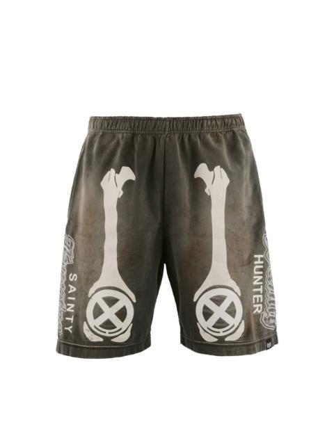 SAINT M×××××× BONE-PRINT SHORTS