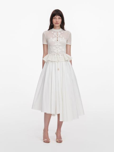 self-portrait White Floral Crochet Top