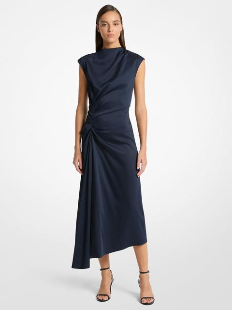 MICHAEL KORS COLLECTION Satin Cowl-Neck Cinch Dress
