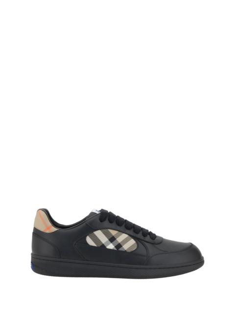 Burberry Burberry Leather Sneakers Black/Sand Check Men