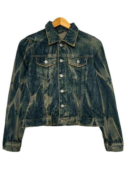 Other Designers Distressed Denim - Elvence Japanese Brand Mudwash Denim Jacket