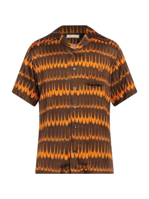 WALES BONNER Dark brown Men's Patterned Shirt