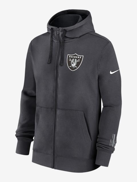 Nike Las Vegas Raiders Playbook Page Club Men's Nike NFL Full-Zip Hoodie