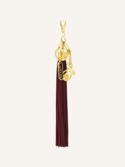Lanvin LARGE LEATHER POMPOM BAG CHARM