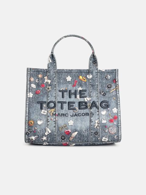 Marc Jacobs 'THE MEDIUM TOTE L'OEIL TRINKET CANVAS' BLUE DENIM BAG