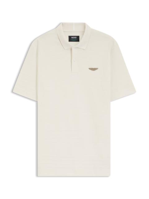 BOSS BOSS X ASTON MARTIN POLO SHIRT IN COTTON JACQUARD