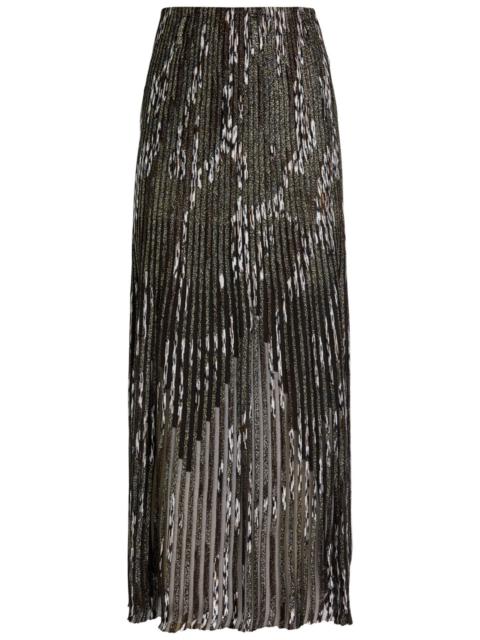 Missoni Missoni Patterned-jacquard Metallic-knit Midi Skirt