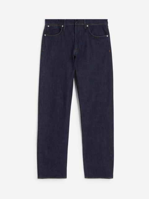 Stone Island Denim-Rinsed Straight-Fit Jeans in Indigo