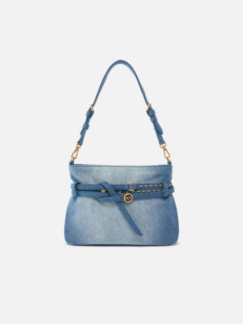 PINKO BELT BAG MINI SMALL SHOULDER BAG IN DENIM