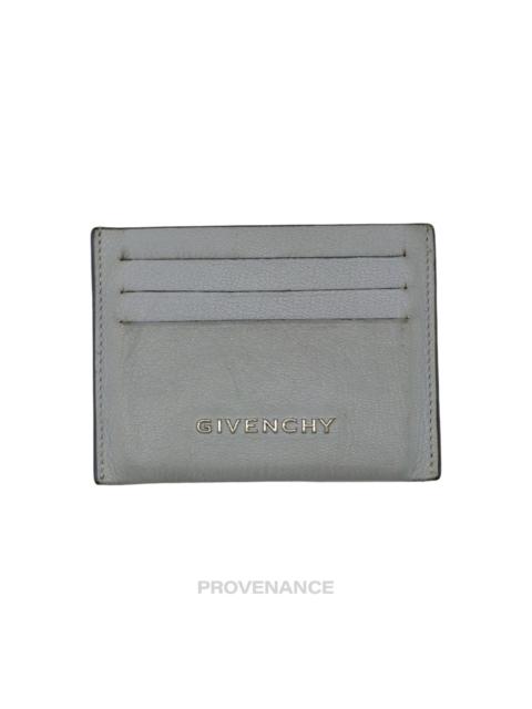 Givenchy Givenchy Logo Card Holder Wallet - Blue-Grey Leather
