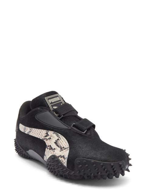PUMA PUMA x A$AP Rocky Genuine Calf Hair Mostro Sneaker in Black Calf Hair/Desert Dust at Nordstrom
