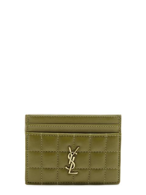 SAINT LAURENT Quilted leather card holder