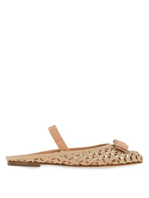 FERRAGAMO Ferragamo Vara Lace Slingback Ballet Flats, Size 4.5 D