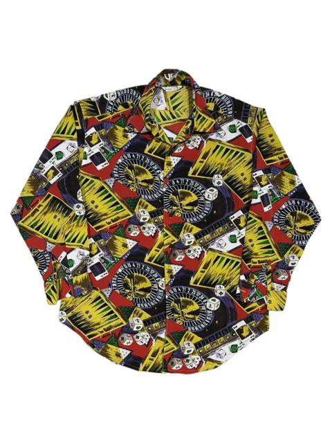 Other Designers VERY RARE VINTAGE SHIRT BUTTON UP SILK CASINO GAMES PRINTED