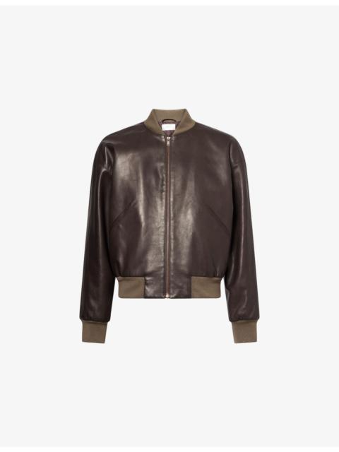The Row Setsen Leather Bomber Jacket