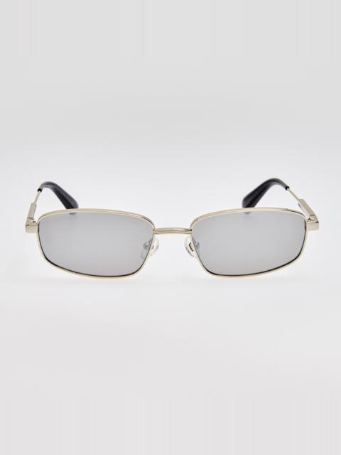 LINDA FARROW Sera Sunglasses in Silver