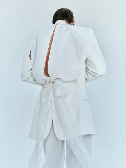 CHRISTOPHER ESBER Intimate Bow Back Twill Blazer