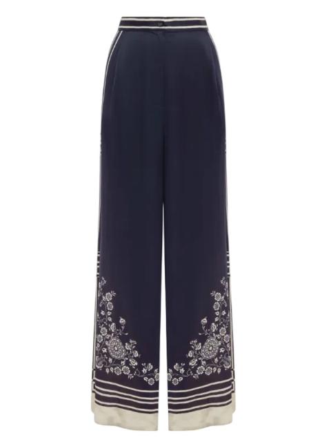 ALÉMAIS Banderra Silk Pant in Ink