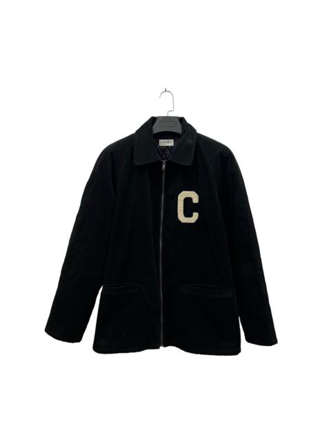 CELINE Celine Corduroy Logo Quilted Jacket