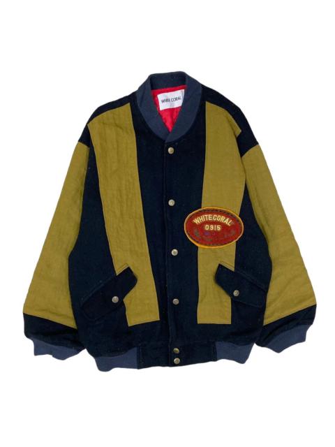 Other Designers Vintage 90s White Coral Bomber Jacket